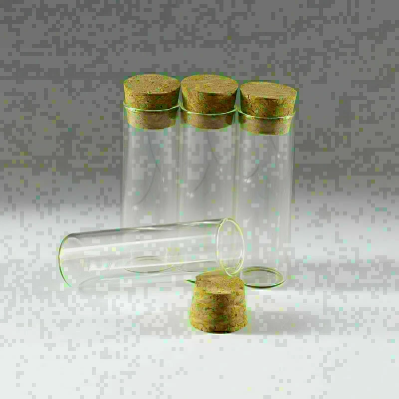 50pcs 18ml Empty Sample Vials Clear Glass Bottles with Corks Jars Small bottle