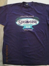 Purple T-shirt sz. L  John & MaryAnna's Speak-Easy Gin