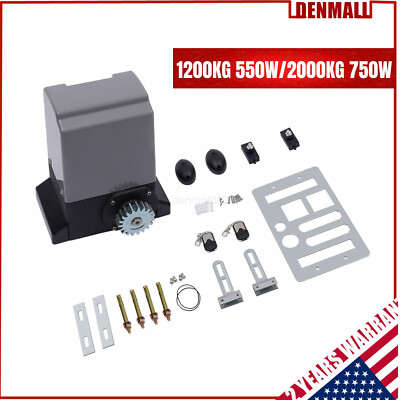 4400lb Electric Sliding Gate Opener Garage Door AC Motor with 2 Remotes 6m Racks