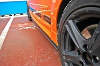 Maxton Design Seitenschweller Ansatz (Paar) Passend FüR Ford Focus ST Mk2 Schwar