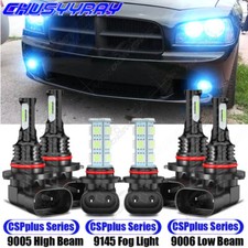 For Dodge Charger 2006 2007 2008 2009 6x 8000k Led Headlights Hilo Fog Lights