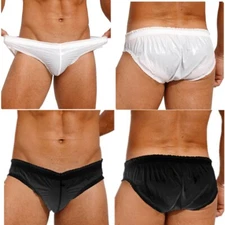 Men Briefs Underwear Water Resistant Swim Trunks Low Rise Bulge Pouch Underpants