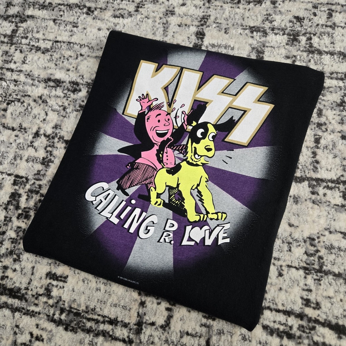 Vtg 1994 Kiss Calling Dr Love T-Shirt L Rock Band Tee All Sport