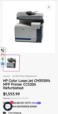 HP LaserJet Pro 500 color MFP M570dn Color All-In-One Laser Printer