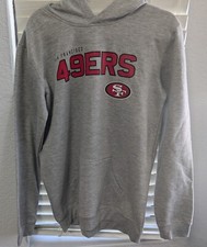 San Francisco 49ers NFL Team Apparel Youth Hoodie Size XL 18 Gray Sweatshirt