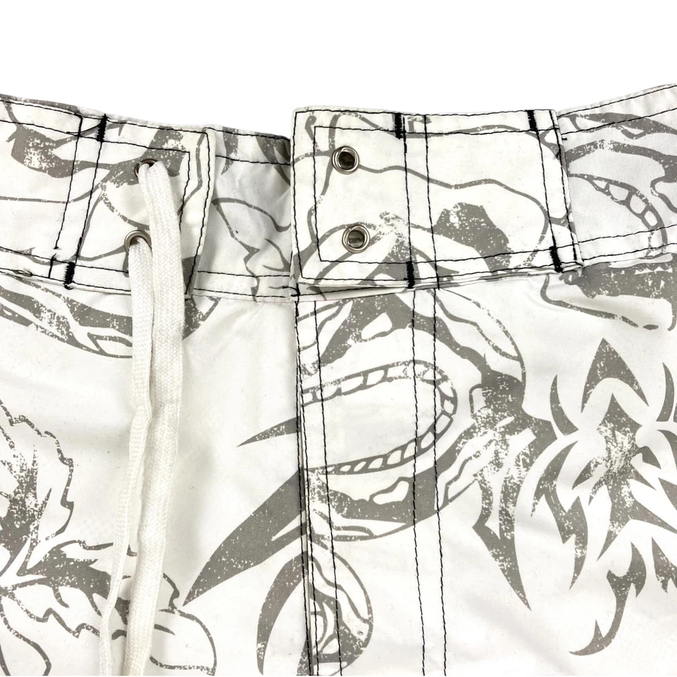 RARO PITTSBURGH STEELERS NFL Board Shorts Bañador Hombres M Calavera Serpiente Tribal Foto 4 de 4