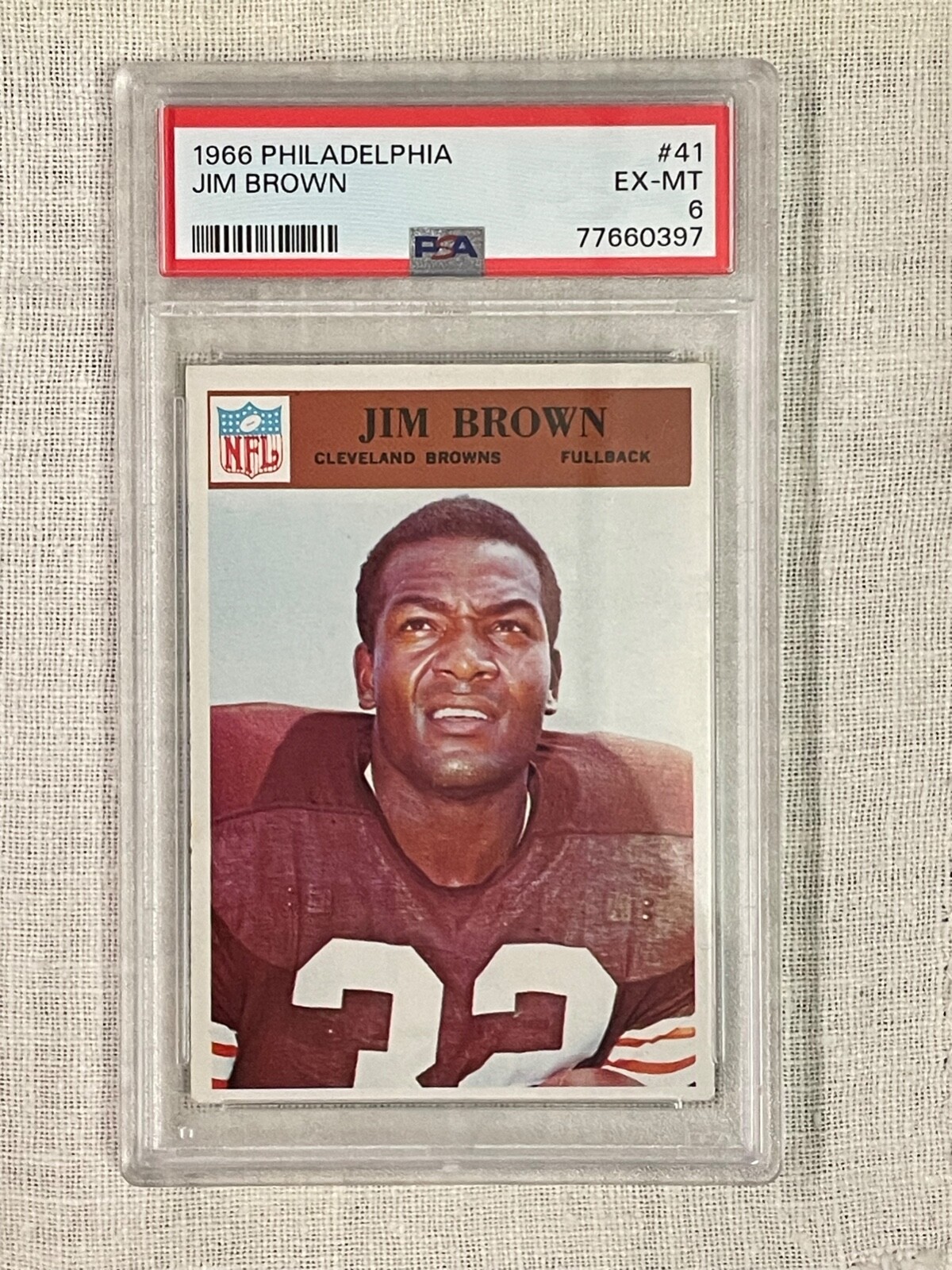 1966 Philadelphia Jim Brown #41 PSA 6 Cleveland Browns Hall of Fame