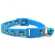 Cat Dog Collar With Bell Adjustable Buckle Cartoon Colorful Pet Collar Supplies