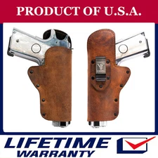 Universal Gun Holster Full Grain Buffalo Leather IWB Handgun Concealed Carry CH