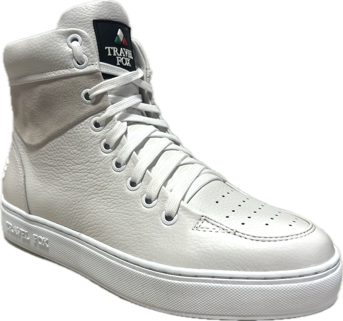 Travel Fox Men's 900's Series White Leather/Suede Casual Shoes