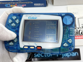 Bandai WonderSwan Color Blue WSC-001 Boxed Handheld Console Tested Working Japan