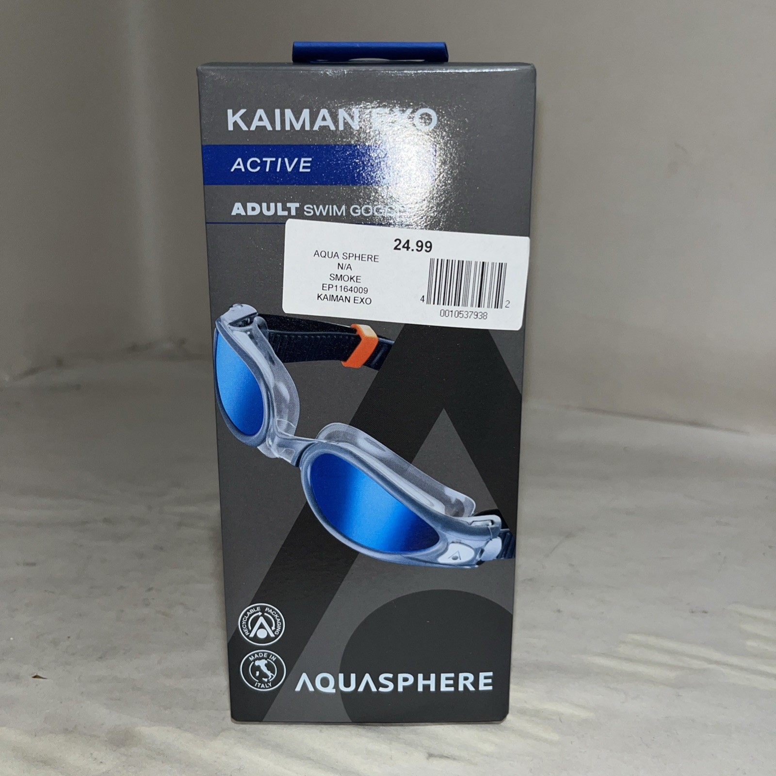 Aqua Sphere Active Adult Kaiman Exo Smoke Swim Goggles