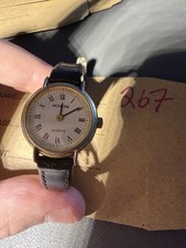 Montine Quartz Ladies Watch Roman Dial Gold Tone Vintage For Repair/Parts