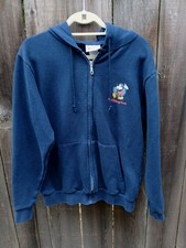 Walt Disney World Zip Up Hoodie - Sweatshirt Mickey Mouse Full Zip Blue M