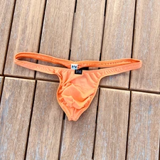 N2N Bodywear Men Orange rayon micro fiesta Thong underwear G-string  S L