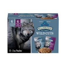 Blue Buffalo Wet Dog Food Variety Pack with Chicken and Beef Bites - 3oz/12ct
