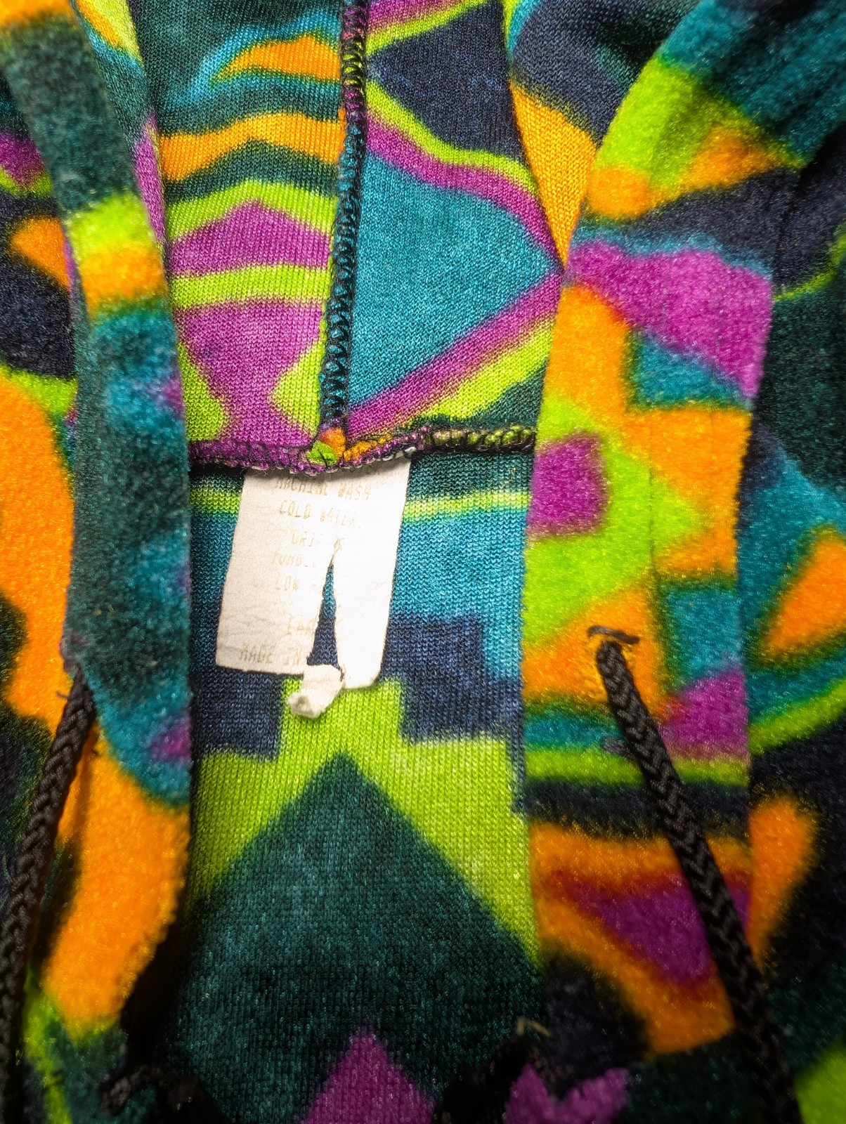 Felpa con cappuccio vintage in pile colorata made in USA grande 1 4 zip anni 90 stile Fila