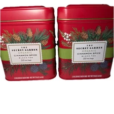THE SECRET GARDEN 🫖 ORGANIC CINNAMON SPICE🎄 BLACK TEA 2 tins= 100 tea bags