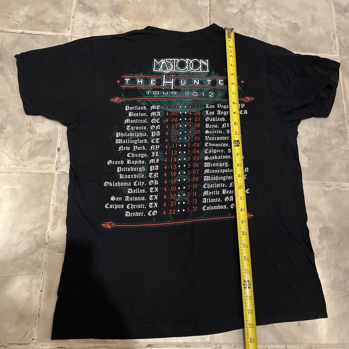 MASTODON THE HUNTER TOUR 2012 Tシャツ MASTODON THE HUNTER TOUR 2012 Tシャツ Mastodon 2012 The Hunter