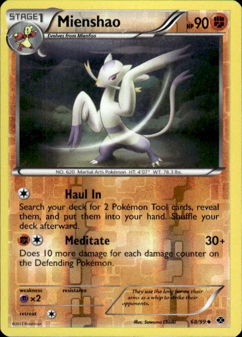 Pokemon Reverse Holo Mienshao Next Destinies 68/99 LP