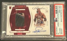 2024 Panini Flawless WWE Oba Femi Patch On Card Rookie Autograph /15 PSA10 POP1