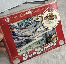 VTG 1983 6 Fun Screens Games Various Sports Etch A Sketch Baseball Basketball