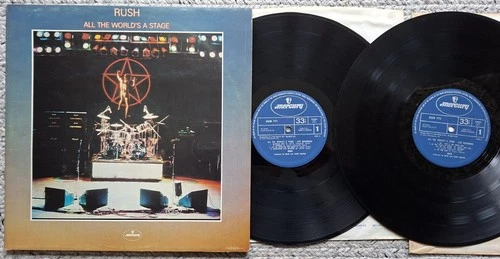 Rush "All The World's A Stage" First UK Press Live 1976 VG Max Webster Geddy Lee