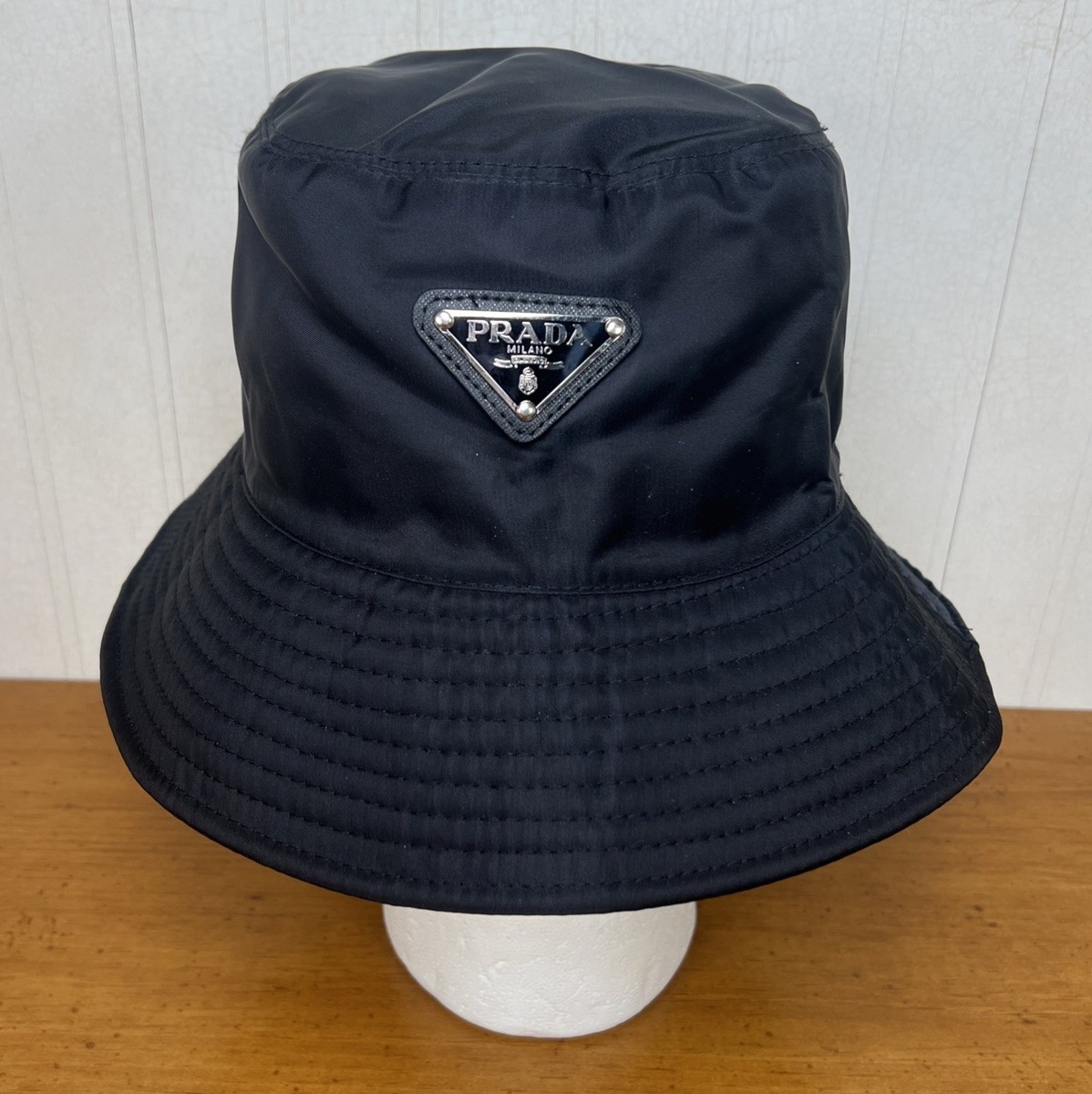Prada Re-Nylon Bucket Hat Medium | eBay