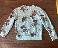 Disney 100 Celebration Sweatshirt; Blue w/ Mickey Mouse; Youth M