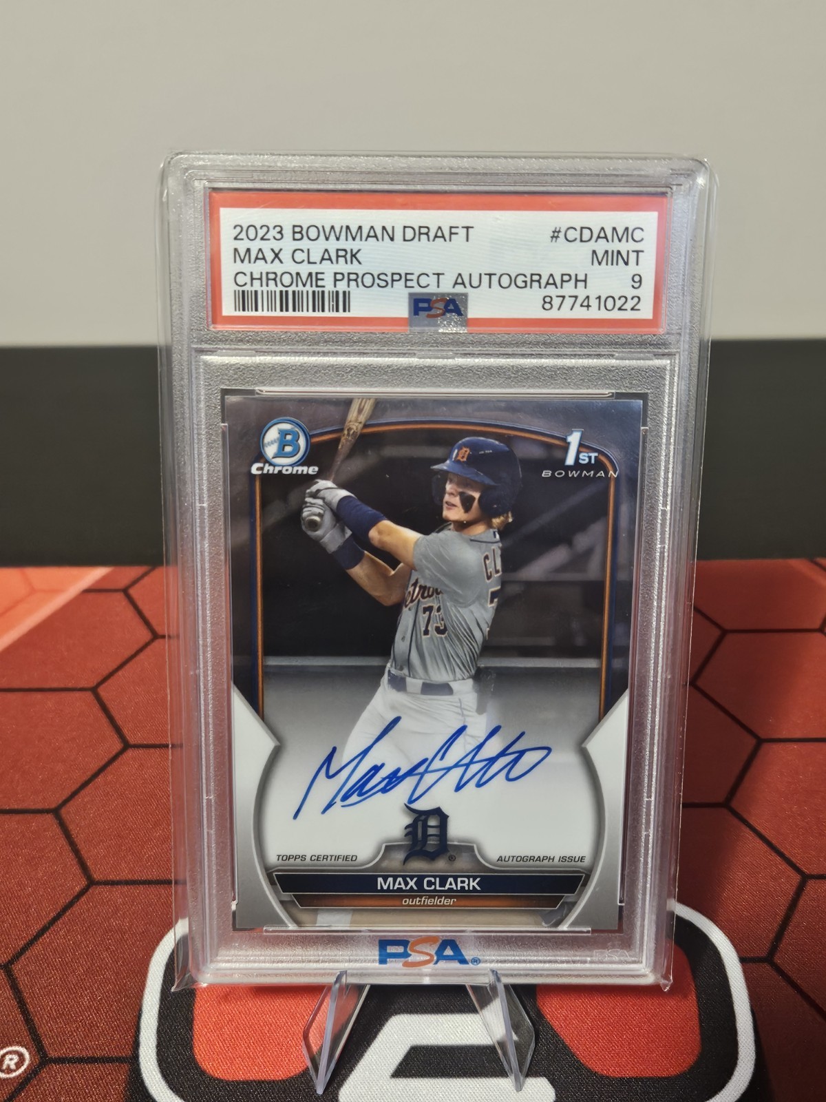 2023 Bowman Draft Max Clark Chrome Auto 1st Bowman PSA 9