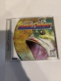 Sega Marine Fishing And Bass  Fishing Dreamcast Complete & Reel Controller