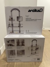 Artika Sage Shower Caddy Adjustable Stainless Steel Baskets Mirror NEW