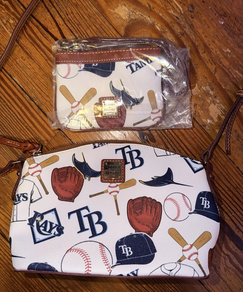 Tampa Bay Rays Dooney And Bourke Crossbody Purse MLB Baseball - Image 3 of 4