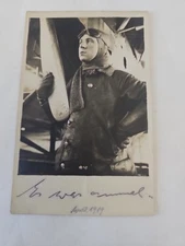 German Pilot and plane. 1919 Photo Postcard 