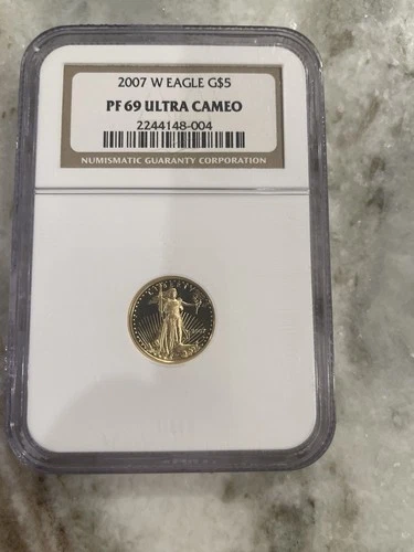 2007 W GOLD $5 PROOF AMERICAN EAGLE 1/10oz NGC PF 69 UC