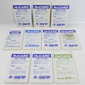 Lot of 10 PC Engine Hu Card Only - Tested - Ref 0205 Grafx