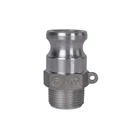 2 PCS 1 Inch Aluminum Camlock Fittings Part F Male Adapter NPT Thread