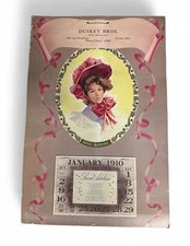 Vtg 1966 SWEET ADELINE Duskey Bros Oil Co. Advertising Calendar 2nd Edition 1910