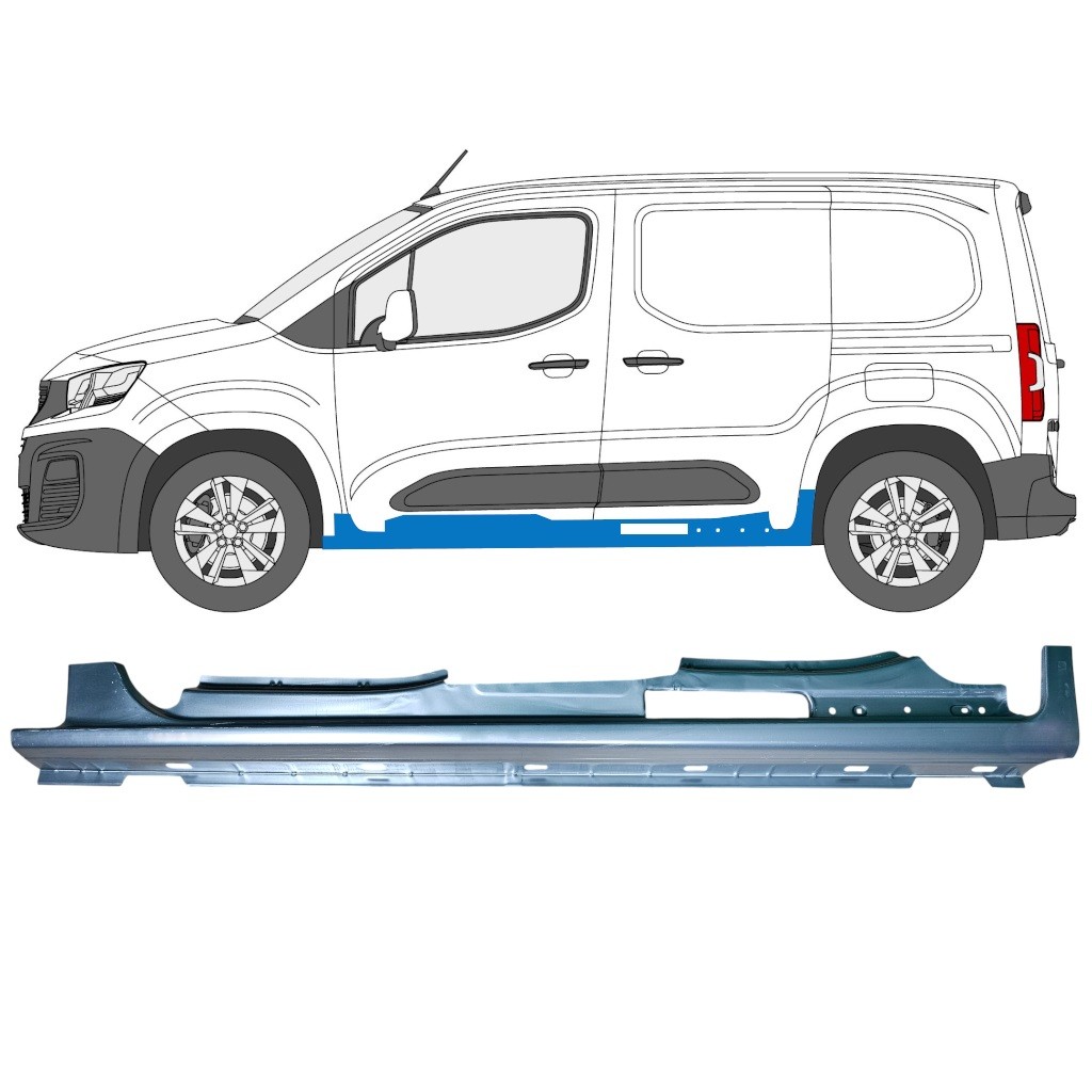 Full sill repair panel for Citroen Berlingo 2018-2023 / Left