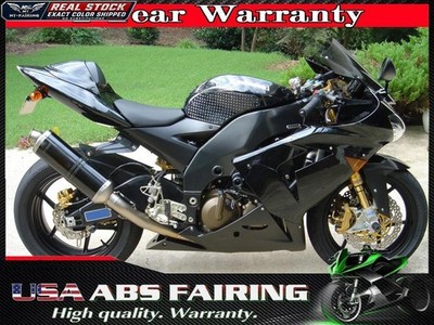 MSA Injection Glossy Black New ABS Fairing Fit for Kawasaki 2004 2005 ZX10R d008