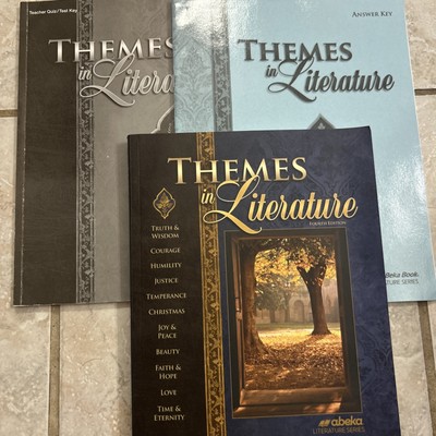 Abeka 9th Grade Themes In Literature Student Text & Key,  Teacher Quiz/Test Key