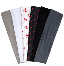 Headbands for Women Trendy Cherry Print - Non Slip Head Bands Soft Fabric Hair B