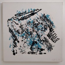 quadro - Pianeta Ostile -  Tecnica mista / acrilico su tela 60x60 di F. Vascotto