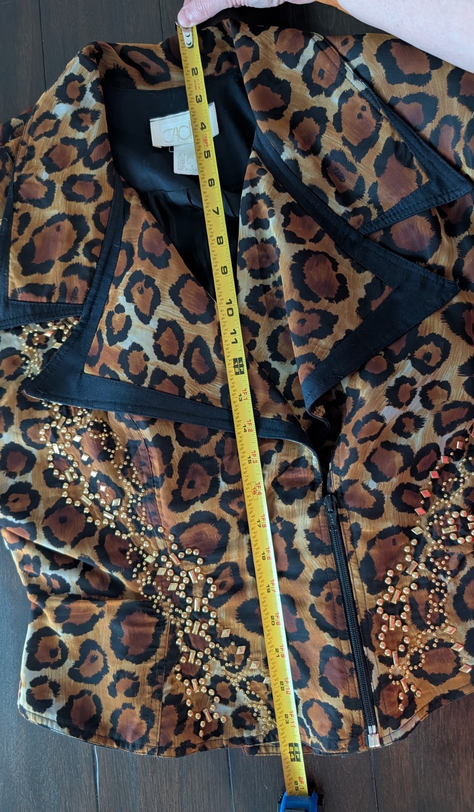 Cache Leopard Print Embellished Jacket – Excellen… - image 15