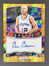 2019-20 PANINI PRIZM BRUCE BOWEN #PM-BBR ORANGE CRACKED ICE AUTOGRAPH