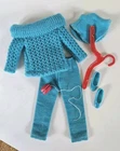 VTG 1960s SKIPPER Outdoor Casuals #1915 Aqua Blue Shoes Sweater Dickie YoYo EXC