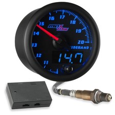Maxtow Wideband Air Fuel Ratio Gauge Kit W O2 Sensor Black Dial Blue Led Maxtow Wideband Air Fuel Ratio Gauge Kit W O2 Sensor Black Dial Blue Led