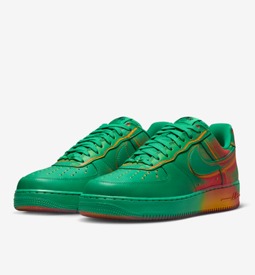 Nike Air Force 1 Low Stadium Green Laser Orange Sneakers Mans