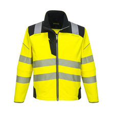 Portwest T402 Hi-Vis Softshell Yellow/Black  Size XXL