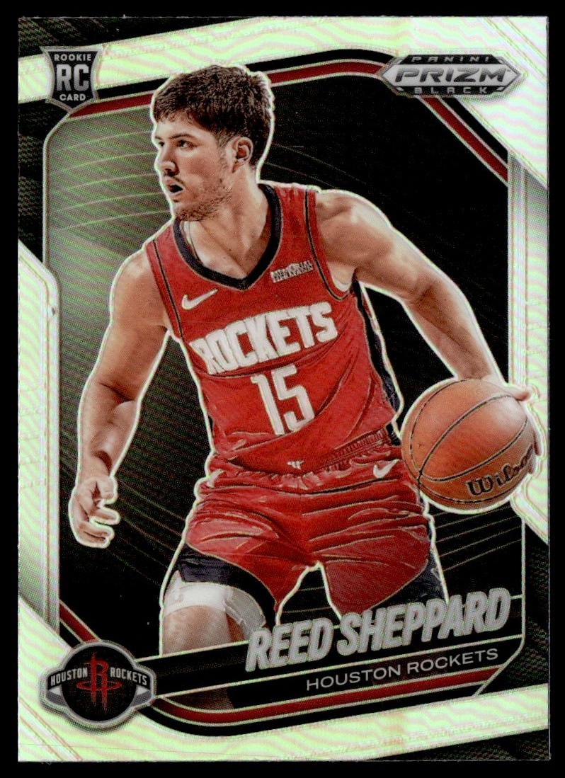 2024-25 Panini Prizm Black Silver Reed Sheppard RC #145